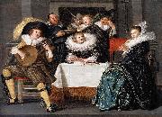 Dirck Hals A Merry Company Making Music oil painting reproduction